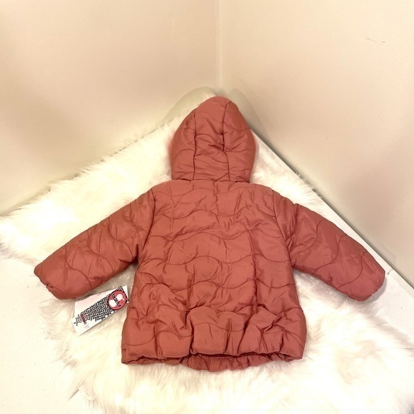 KENZIE | Faux Fur Trim Wave Puffer Jacket Size 18 mo - Picture 3 of 7